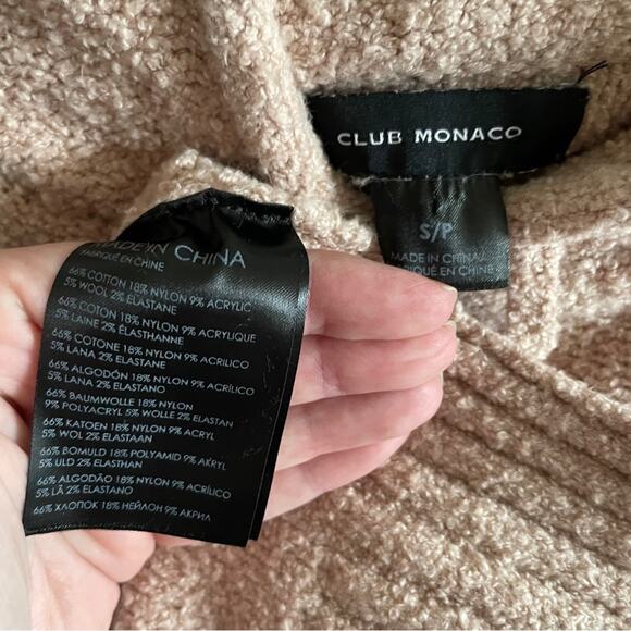 Club Monaco Pale Pink Pullover Boucle Hoodie - Picture 9 of 9